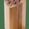 ACACIA Bloc à Couteaux Pour 6 Couteaux Naturel