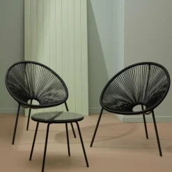 ACAPULCO Salon De Jardin Noir