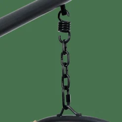 BAZAI Chaise Suspendue Avec Support Noir