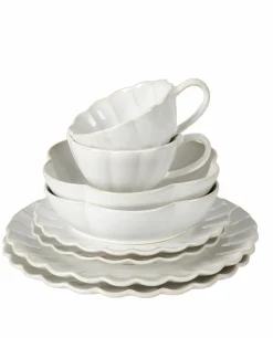 DAHLIA Assiette Blanc