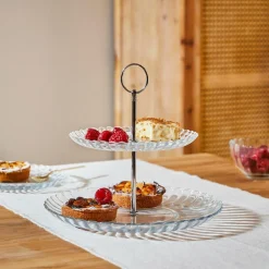 DAHLITA Plat à Servir Avec 2 Niveaux Transparent