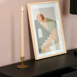 DUO Bougies Dîner Set De 2 Brun