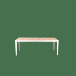 ETHAN Table Extensible Blanc, Naturel