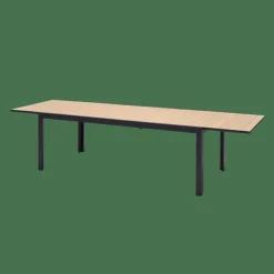 ETHAN Table Extensible Noir, Naturel