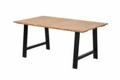 FORMAX Table De Jardin Avec Pieds A Natural/noir