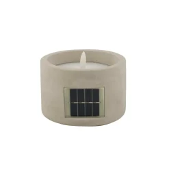 FUEGO Bougie Solaire LED Gris Clair