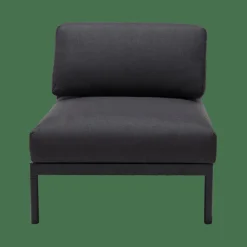 HANNA Lounge Teck Fauteuil Noir