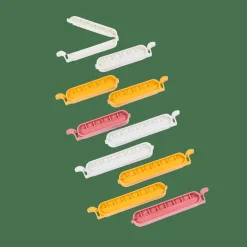 KLIPPER Clips De Fermeture Set De 10 Mélange De Couleurs Gris, Jaune Foncé, Terre Cuite