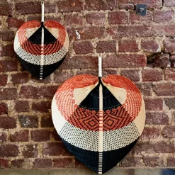 LANKA Éventail Noir, Brun, Naturel