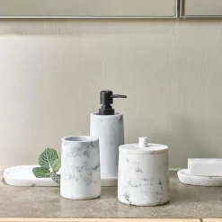 LUNA Distributeur De Savon Aspect De Marbre