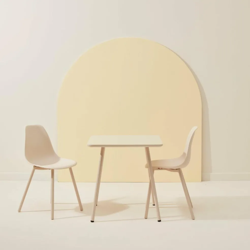 MIKA Table Pour Enfants Avec 2 Chaises Sable