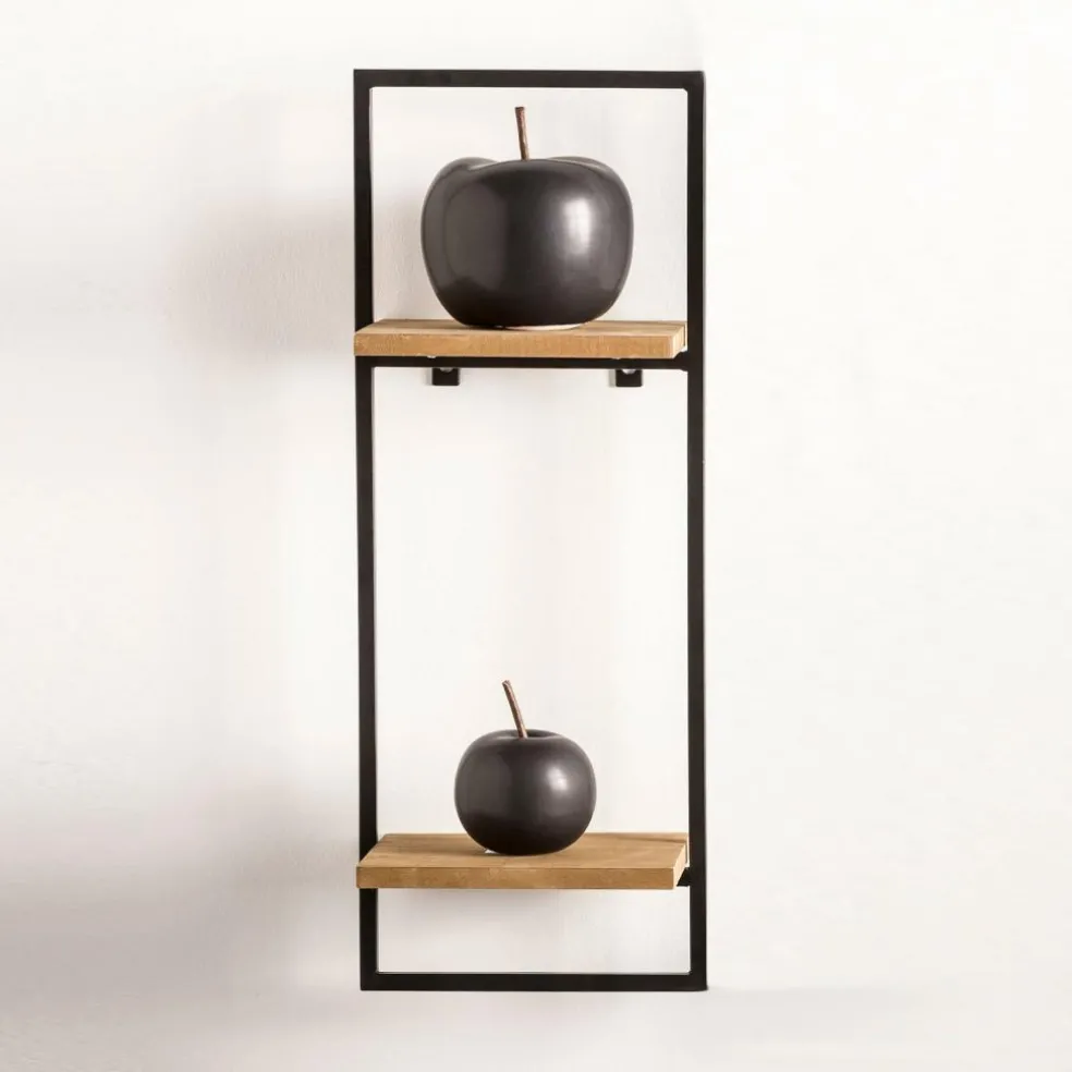 MIX&MATCH Étagère à Suspendre Noir, Naturel