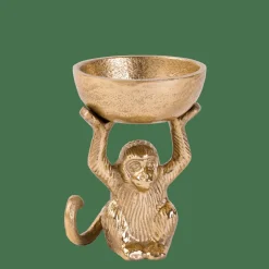 MONKEY Support Bougie Chauffe-plat Doré