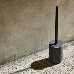 MOON Brosse WC Avec Support Noir, Gris Foncé