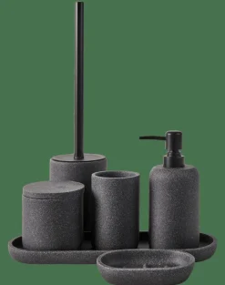 MOON Brosse WC Avec Support Noir, Gris Foncé