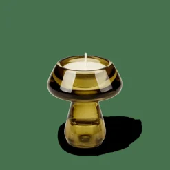 MUSHROOM Support Bougie Chauffe-plat Vert