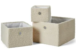 TEDDY Panier Pliable Blanc Cassé