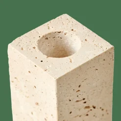 TRAVERTIN Bougeoir Naturel