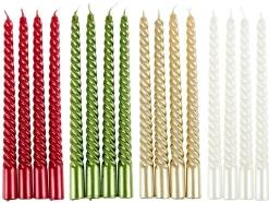 TWIST Bougies Torsadées Set De 4 Orange