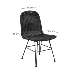 VIENNA Chaise De Salle à Manger Noir