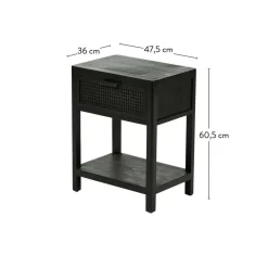 WEBSTER Table De Chevet Noir