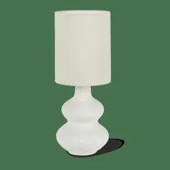 WHITESTONE Lampe De Table Avec Abat-jour E27 Blanc Cassé