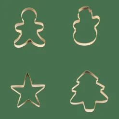 X-MAS GOLD Emporte-pièces Set De 4 Doré