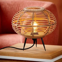 ZANZI Lampe De Table E27 Naturel
